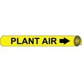 Nmc Pipemarker Strap-On, Plant Air B/Y, Fits, H4081 H4081